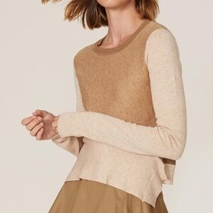 Tome Collective Colorblocked Peplum Sweater